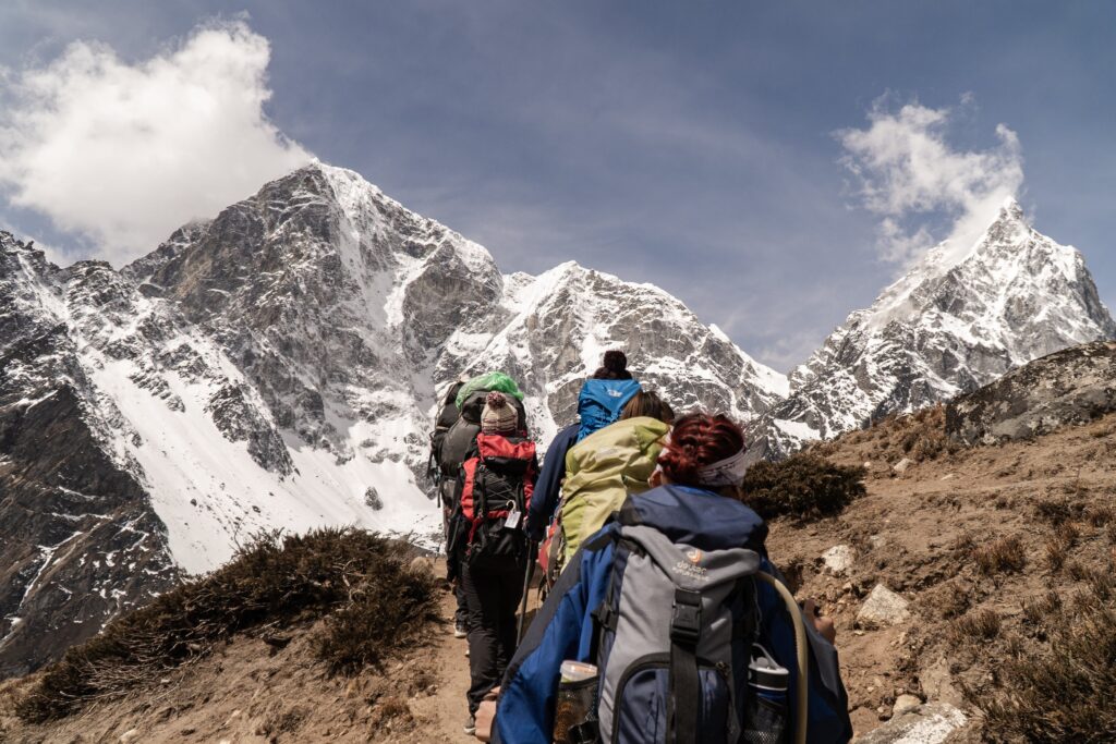 Group hike is a best option for adventure travel for beginners